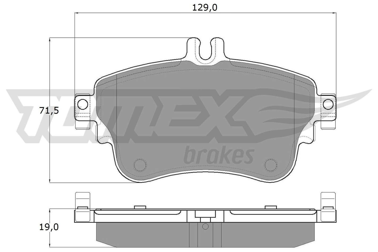 18-07 TOMEX brakes TX18-07 Brake pad set 0064204820