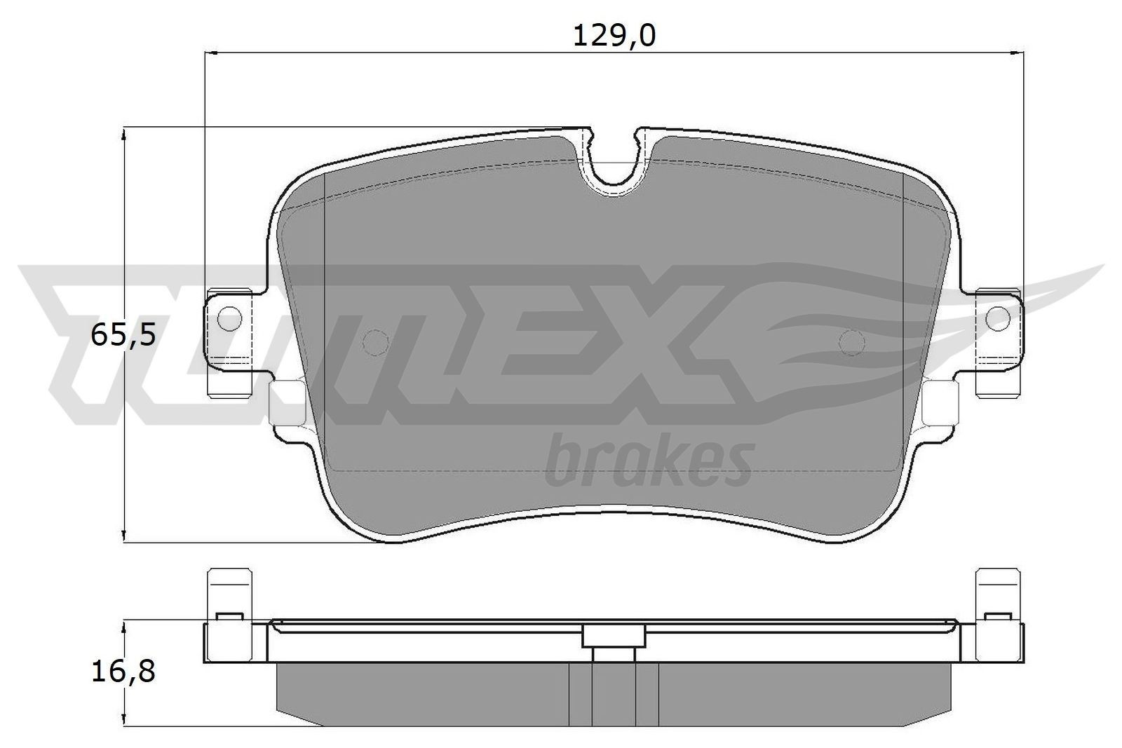 TOMEX brakes TX 18-24 Brake pad set Rear Axle, prepared for wear indicator