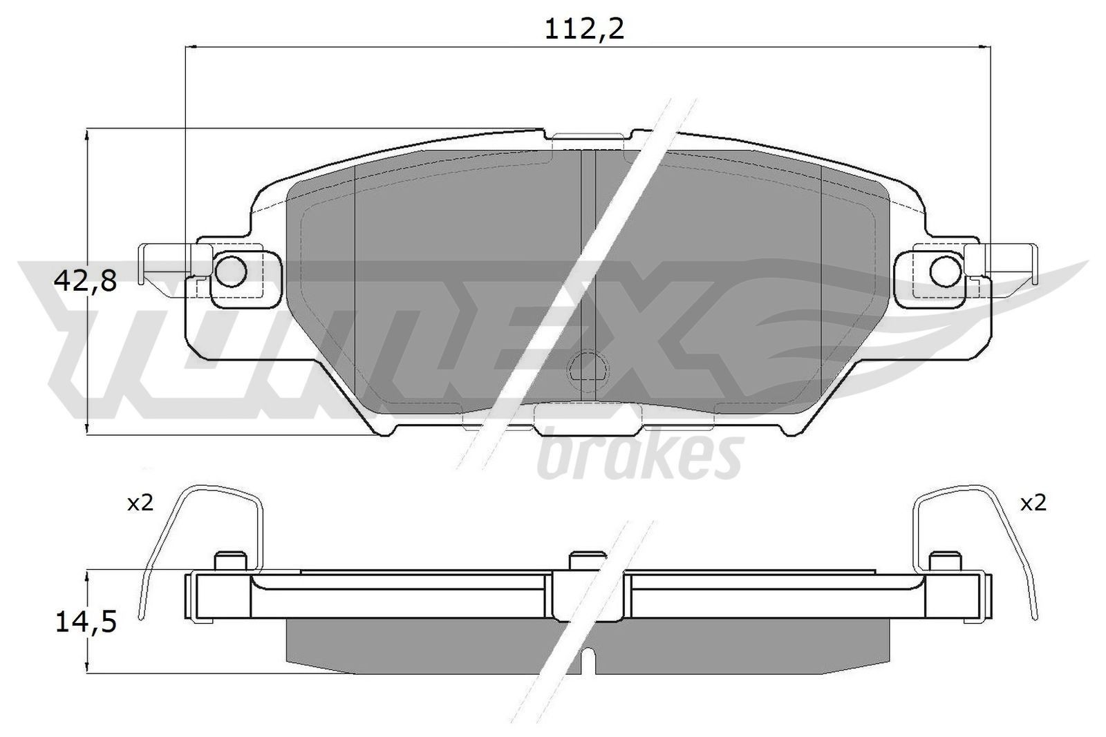 18-31 TOMEX brakes TX18-31 Brake pad set KBY6-26-48Z