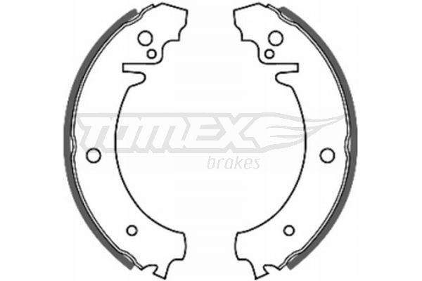 TOMEX brakes TX 20-11 Brake Shoe Set Rear Axle, 250 x 51 mm
