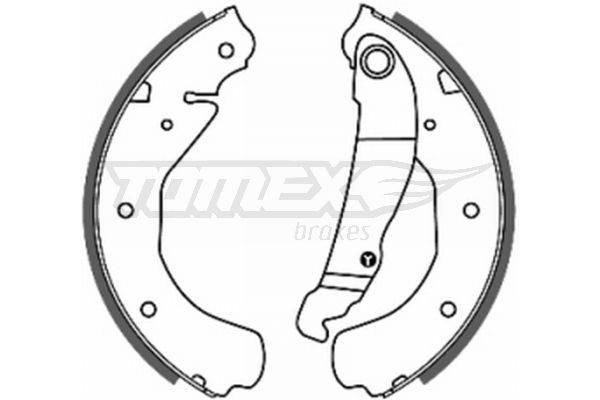 20-16 TOMEX brakes Rear Axle, 200 x 45 mm Width: 45mm Brake Shoes TX 20-16 buy