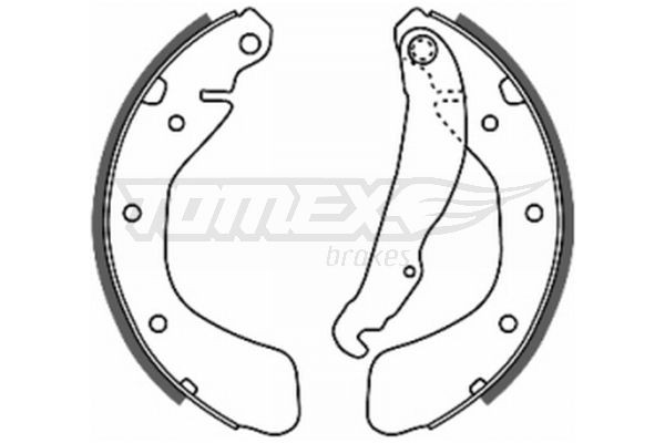 20-17 TOMEX brakes TX2017 Ganasce per freni a tamburo OPEL Astra F CC (T92) 1.6 i (F08, M08, F68, M68) 75 CV Benzina 1998