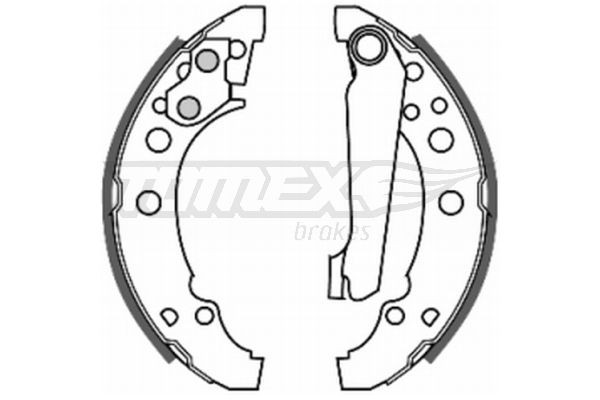 Original TOMEX brakes 20-23 Drum brakes set TX 20-23 for VW SANTANA