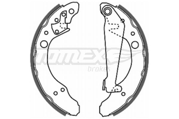 20-24 TOMEX brakes TX20-24 Brake Shoe Set 81 1609 525 E