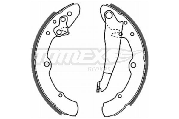 20-25 TOMEX brakes TX20-25 Brake Shoe Set 443698525