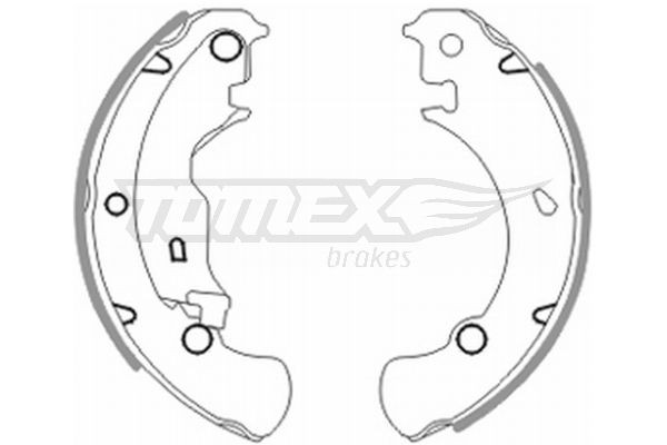 20-42 TOMEX brakes TX20-42 Brake Shoe Set 9947690