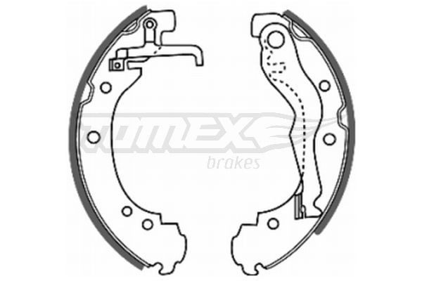 20-47 TOMEX brakes TX20-47 Brake Shoe Set 701.698.525B