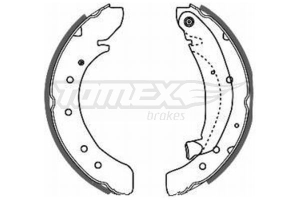 20-50 TOMEX brakes TX20-50 Brake Shoe Set 2050