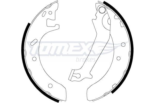TOMEX brakes TX 20-51 Brake shoes FORD MONDEO 2008 in original quality