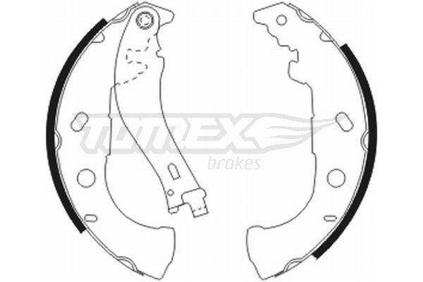 TOMEX brakes TX 20-52 originali FIAT MULTIPLA 2009 Ganasce per freni a tamburo Assale posteriore, Ø: 228mm