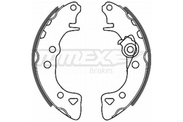 Original TOMEX brakes 20-55 Drum brake shoe support pads TX 20-55 for PEUGEOT 106