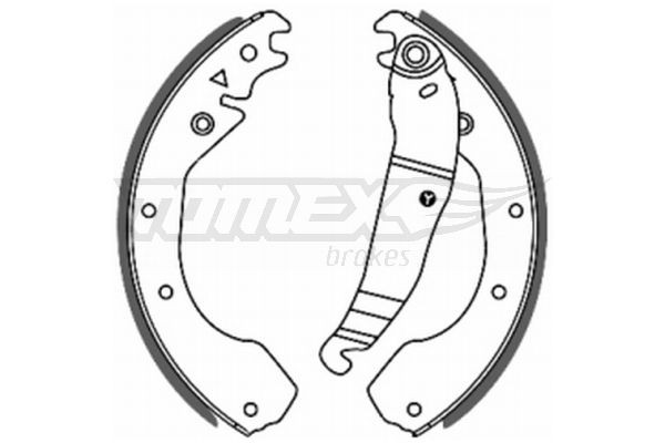 20-56 TOMEX brakes TX20-56 Brake Shoe Set 16 05 734
