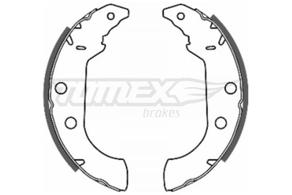 20-67 TOMEX brakes TX20-67 Brake Shoe Set 4241J0