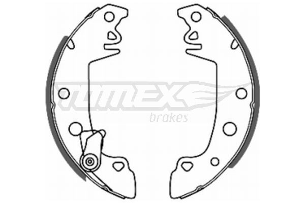 TOMEX brakes TX 20-68 Brake Shoe Set Rear Axle x 42 mm
