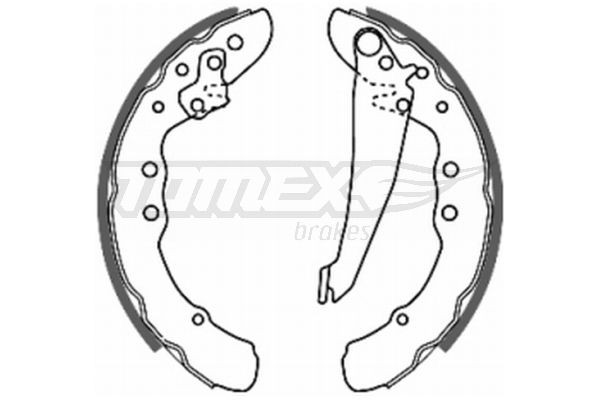 20-70 TOMEX brakes TX20-70 Brake Shoe Set 443.698.525BX