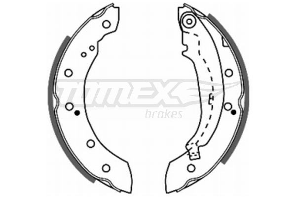 20-72 TOMEX brakes TX20-72 Brake Shoe Set 4406 017 49R