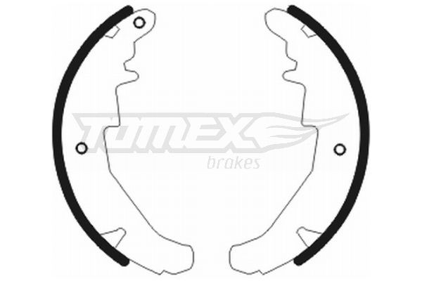 20-76 TOMEX brakes TX20-76 Brake Shoe Set 77362454