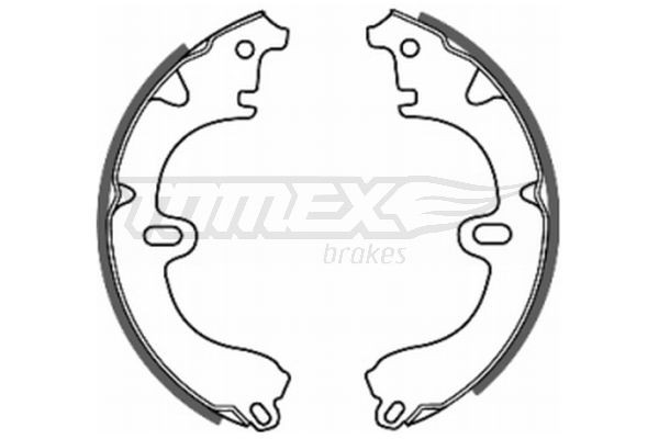 TOMEX brakes TX 20-82 Brake Shoe Set Rear Axle, 200 x 37 mm