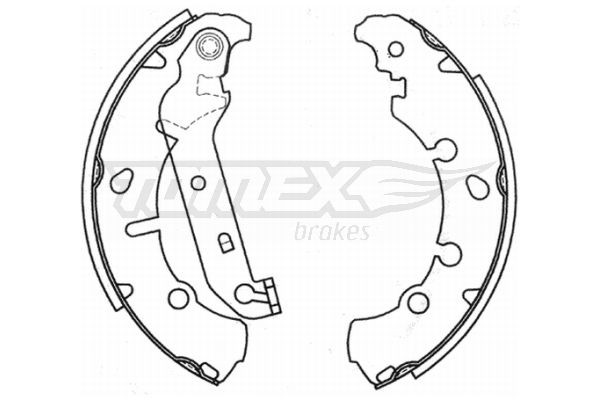 TOMEX brakes Drum brake pads rear and front MAZDA 2 Hatchback (DY) new TX 20-93