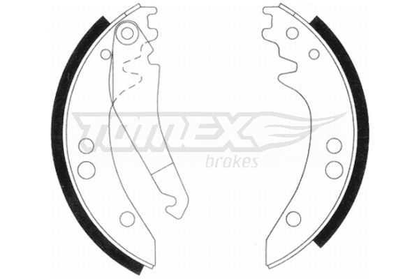 Original TOMEX brakes 20-97 Brake drums and shoes TX 20-97 for MERCEDES-BENZ B-Class