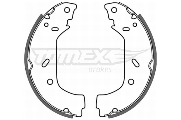 Original TOMEX brakes 20-98 Brake drums and shoes TX 20-98 for PEUGEOT 304