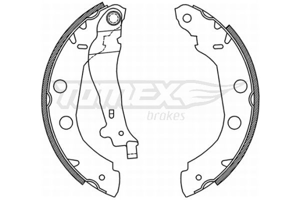 21-01 TOMEX brakes TX21-01 Brake Shoe Set 77 01 207 556