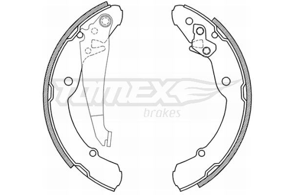 21-04 TOMEX brakes Rear Axle, 230 x 32 mm Width: 32mm Brake Shoes TX 21-04 buy