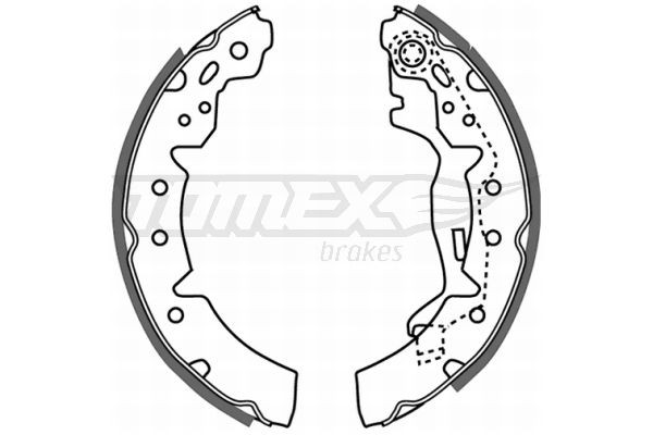 21-06 TOMEX brakes TX21-06 Brake Shoe Set 04495-05010