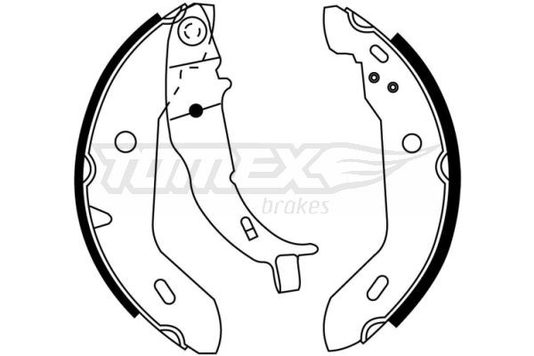 21-16 TOMEX brakes TX21-16 Brake Shoe Set 168 420 03 20