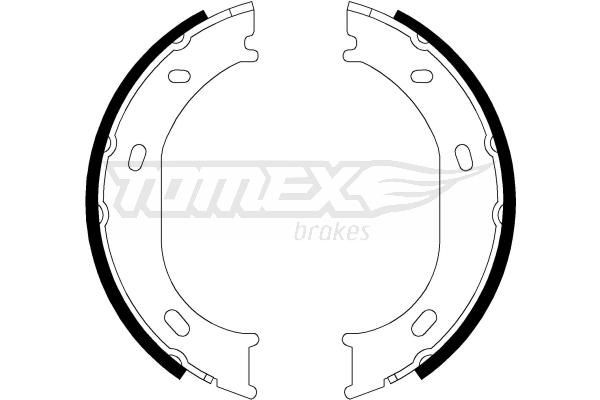 Brake drums and shoes TOMEX brakes Rear Axle, 160 x 40 mm - TX 21-17
