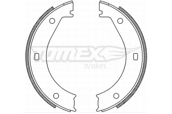 TX 21-25 Bremsbacken TOMEX brakes in Original Qualität