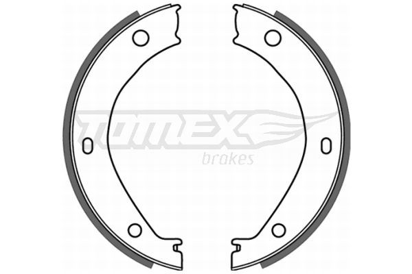 Original TOMEX brakes 21-26 Drum brake shoe support pads TX 21-26 for BMW 5 Series