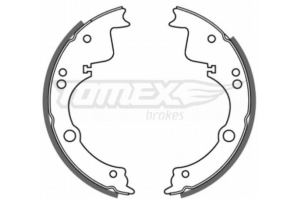 TOMEX brakes TX 21-40 Brake Shoe Set Rear Axle, 254 x 89 mm
