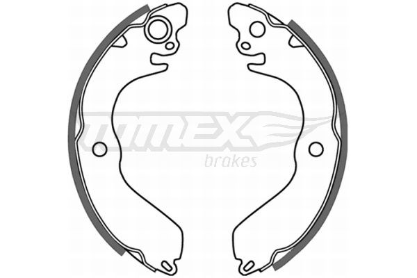 TOMEX brakes TX 21-43 Brake Shoe Set Rear Axle, 180 x 37 mm