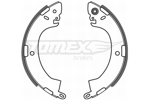 TOMEX brakes TX 21-44 Bremsbacken Hinterachse, Ø: 254 x 50 mm, ohne Feder, ORIGINAL Quality