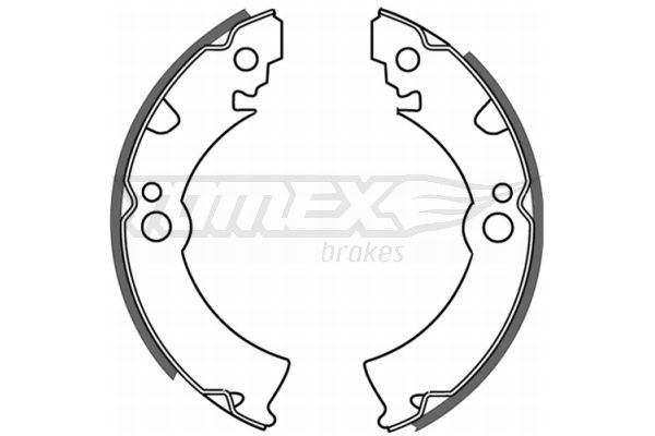 21-46 TOMEX brakes TX21-46 Brake Shoe Set 44060 04B25