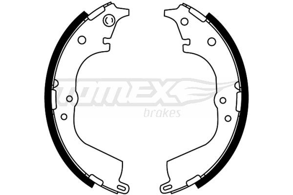 TOMEX brakes TX 21-55 Brake Shoe Set Rear Axle, 270 x 55 mm