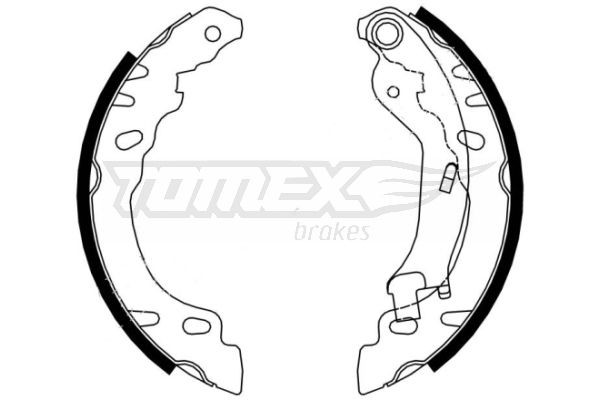 21-61 TOMEX brakes TX2161 Ganasce per freni a tamburo FIAT 500 Hatchback (312) 1.2 (312AXA1A) 69 CV Benzina 2008
