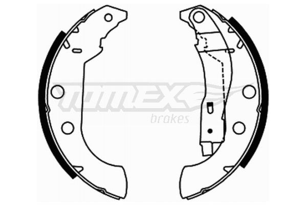 21-67 TOMEX brakes TX21-67 Brake Shoe Set 4241-K1
