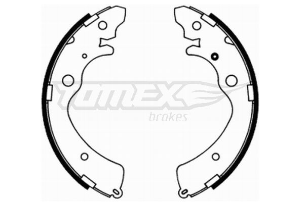 TOMEX brakes TX 21-74 Brake Shoe Set Rear Axle, 220 x 36 mm