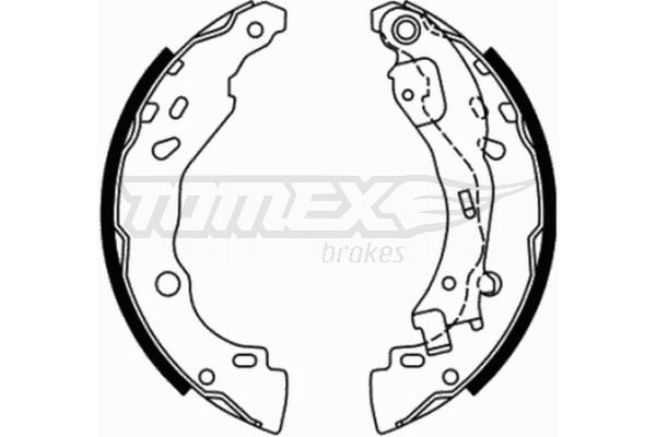21-77 TOMEX brakes TX21-77 Brake Shoe Set 77362365