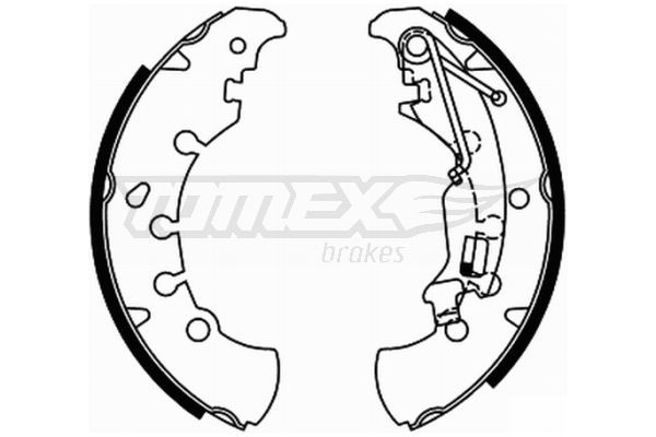 21-84 TOMEX brakes TX21-84 Brake Shoe Set 93189993