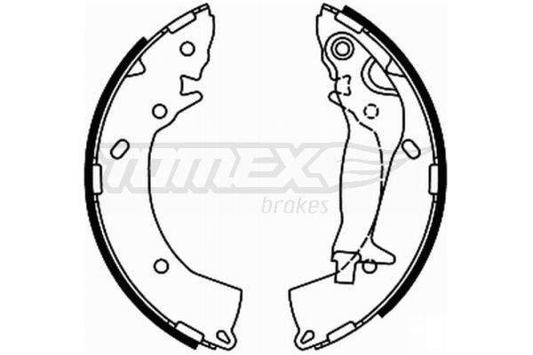 TOMEX brakes TX 21-92 Brake Shoe Set Rear Axle, 203 x 32 mm