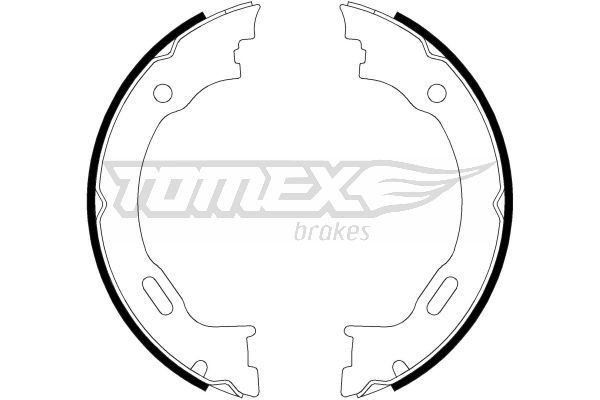 TX22-27 Brake Shoes 22-27 TOMEX brakes Rear Axle, 184 x 31 mm