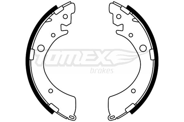TOMEX brakes TX 22-40 Brake Shoe Set Rear Axle, 200 x 36 mm