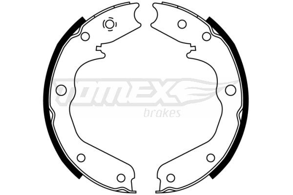 Original TX 22-43 TOMEX brakes Brake shoes and drums OPEL