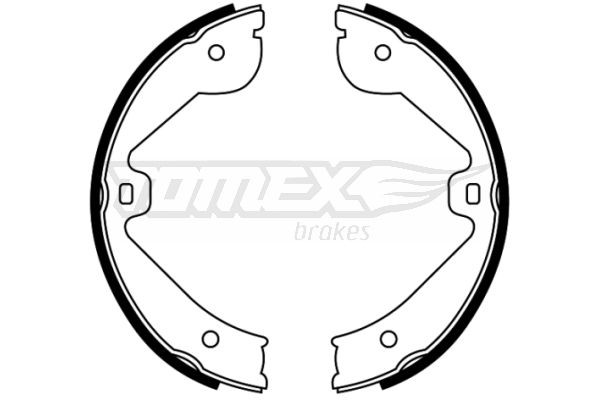 TOMEX brakes TX 22-67 PORSCHE Brake drums and shoes