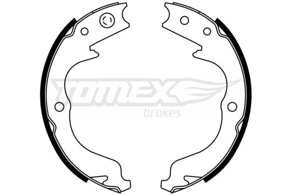 TOMEX brakes TX 22-81 Bremsbackensatz für Trommelbremse Hinterachse, Ø: 190mm Subaru in Original Qualität