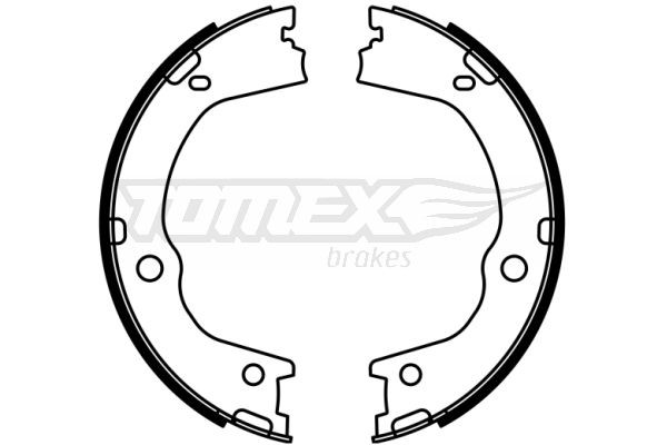Brake shoes and drums TOMEX brakes Rear Axle, 190 x 26 mm - TX 23-06