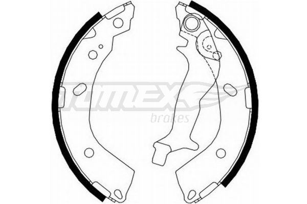 TOMEX brakes TX 23-10 Brake Shoe Set Rear Axle, 180 x 32 mm